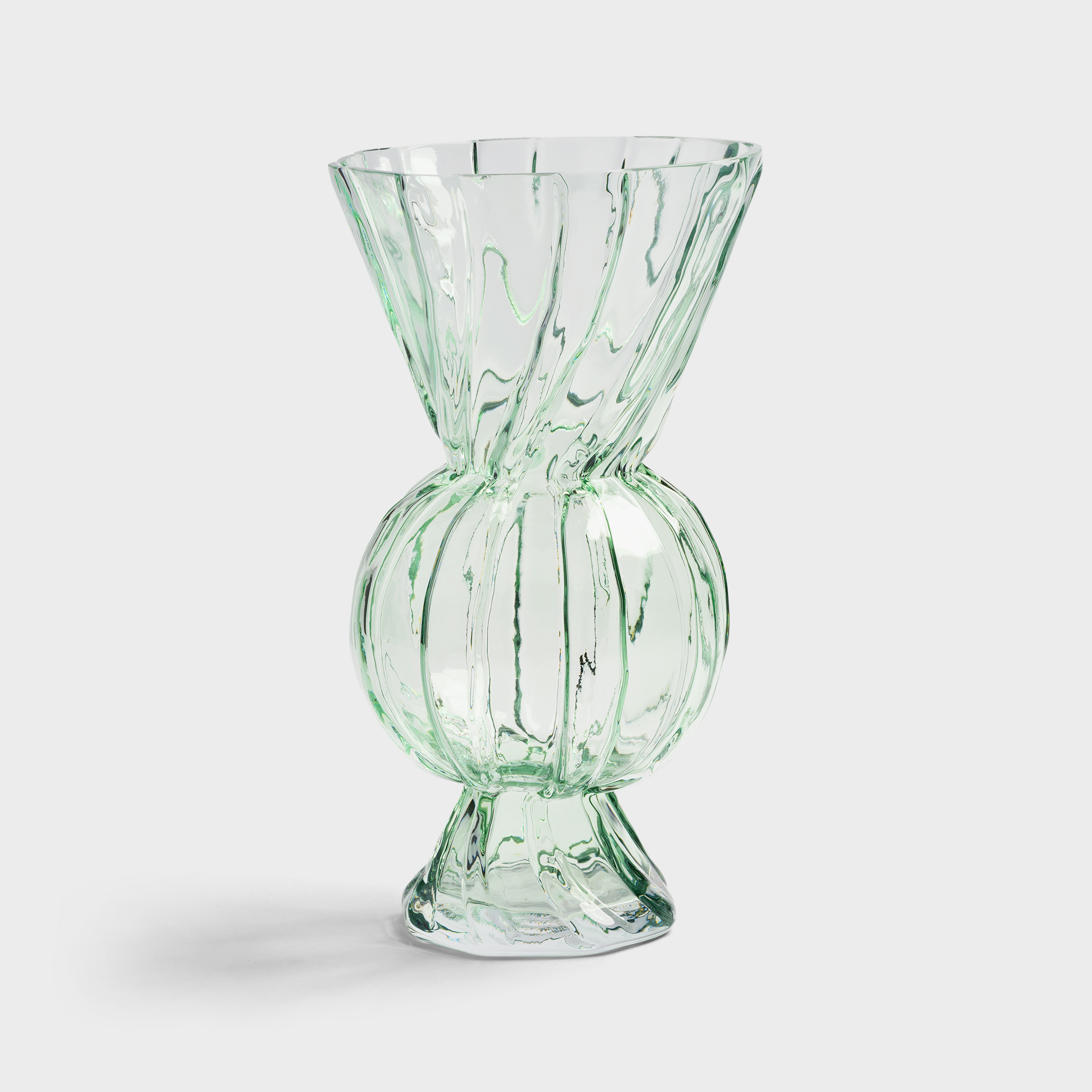 Vase rhombic glass green