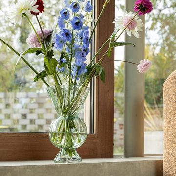 Vase rhombic glass green