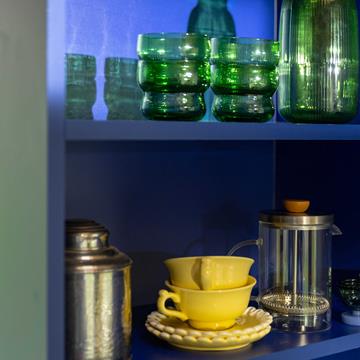 Cup & saucer whip yellow set of 2