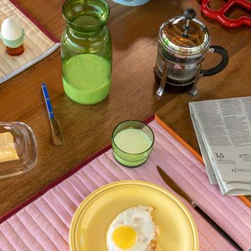 Glass circus green set of 4