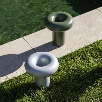 Lamp portable glimpse frosted silver