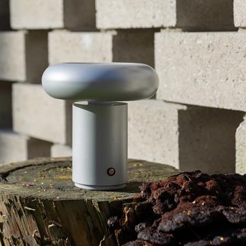 Lamp portable glimpse frosted silver