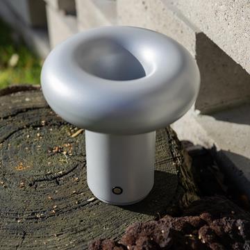 Lamp portable glimpse frosted silver