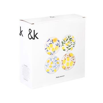 Plate lemon twig set of 4