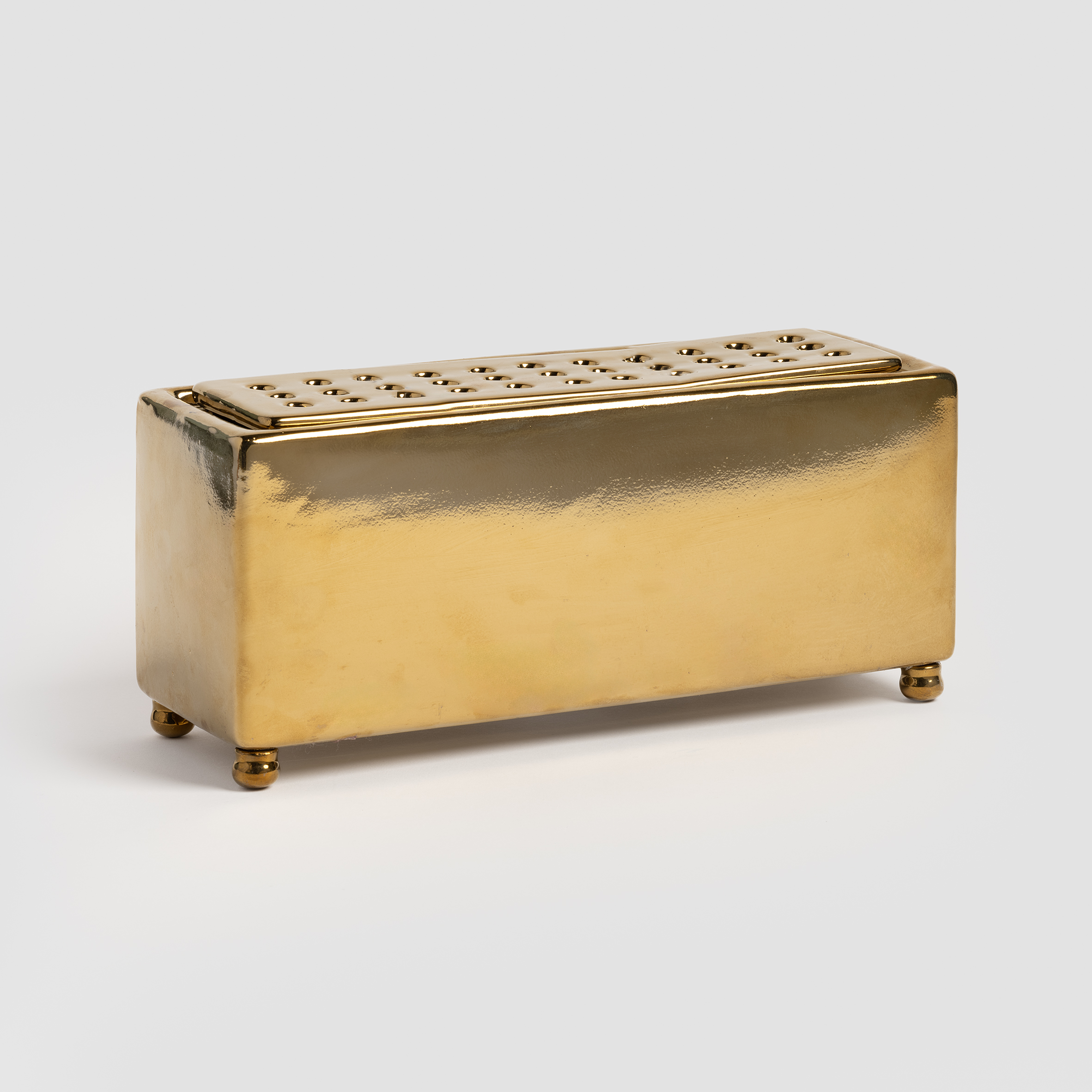 Vase flowerbrick gold